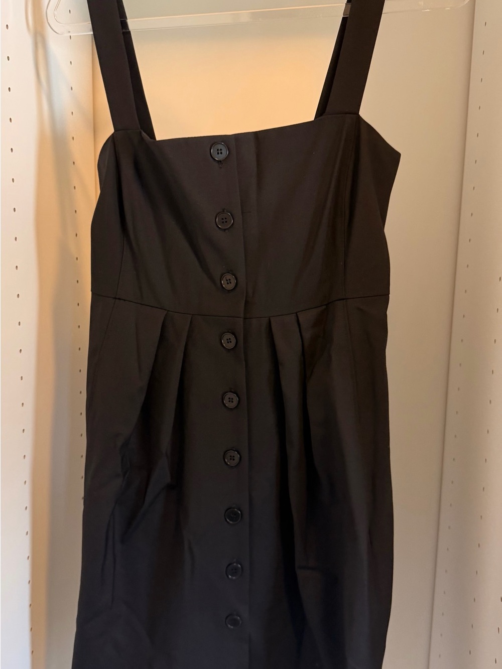 Theory Black Button-Front Midi Dress